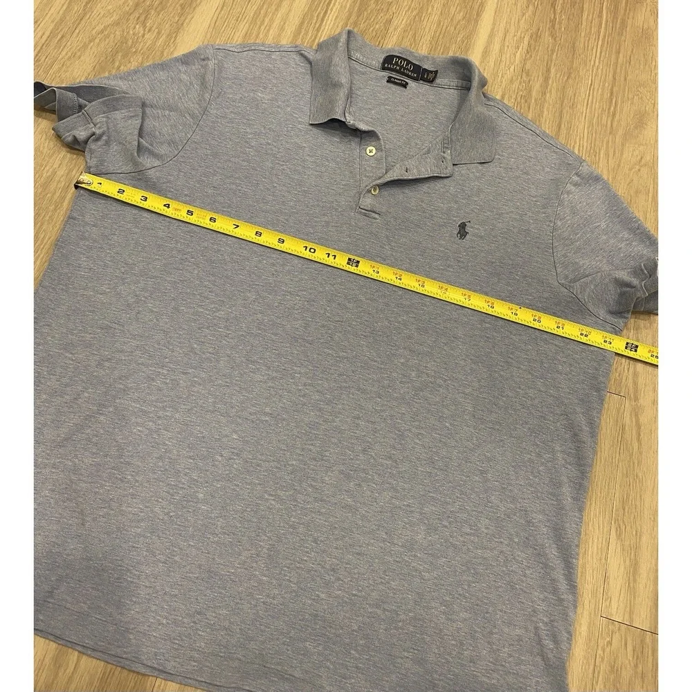 Polo Ralph Lauren‎ Mens Classic Fit Blue Polo Shirt Short Sleeve Size Large L